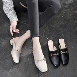 Breakj Square Root Slippers Female Versatile Fashion And Light A Pedal Wearing Fashion Photos Out Of Hot