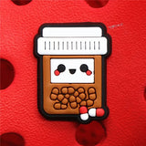 Sale 1pcs Medical Supplies PVC Shoe Charms Cute Stethoscope Syringe Shoe Buckle Decoration Jibz fit Croc Kids X-mas