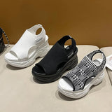 Breakj Thick-Soled Sandals Women 2025 Summer New Slope And Fish Mouth Sports Leisure Large-Size