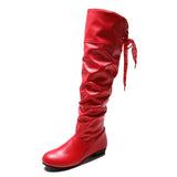 Breakj Size 43 Women After Tied High Boots Women Wish Autumn And Winter Folds Low And Long