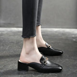 Breakj Square Root Slippers Female Versatile Fashion And Light A Pedal Wearing Fashion Photos Out Of Hot