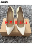 Curl Upper Women Patent Pointed Toe Stiletto High Heels Sexy Ladies Party Dress Shoes Club Dance Pumps Plus