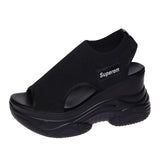 Breakj Thick-Soled Sandals Women 2025 Summer New Slope And Fish Mouth Sports Leisure Large-Size