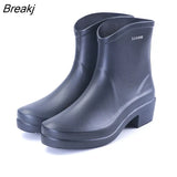 Woman Rain Boots Ankle Boot for Woman Waterproof Solid Color Shoes Spring Autumn Rain Boots Non-Slip Female Casual Shoe