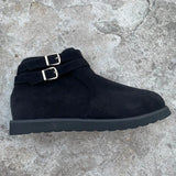 Breakj And Winter New Large-Size Women's Thick-Bottomed Boots Fashion Belt Buckle Decoration Round Head EVA