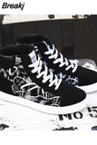 2023 New Men Casual Shoes High Top Sneakers Men Vulcanized Shoes Platform Sneakers Quality Mens Sneakers