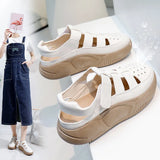 Breakj Small White Shoes Students Korean Version Female Tide 2025 Summer New Thick Platform Increased Breathable Casual Shoes Shot