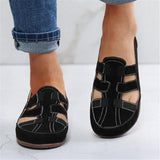 Women Slip on Loafer Gladiator Sandals Platform Shoes Leather Hook Loop Comfort Beach Sandales Shoes for Women Zapatos De