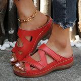 New Summer Women Retro Beach Slippers Fashion Light Open Toe Casual Comfort Wedge Walking Platform Outdoor Female