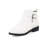 Breakj And Winter Martin Boots Round Head Short Tube Women's Low Heel Square Heel Super Size Size 32-48 Women's Boots