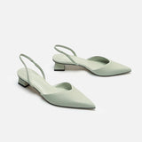 Breakj Sandals Women 2025 New Summer Simple Pointed Square Heel Women's High Heels Fine Fashion Women's Single