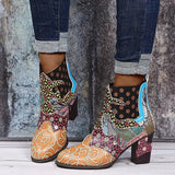 And Winter New British Style Coarse And Martin Boots Women Wish Large Size Water Drill Women Short