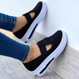Women's Vulcanized Shoes Spring and Summer New Single Shoes Women's Sports Style Thick Bottom Single Shoes