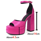 Dropship 2023 Summer Platform Woman Shoes Sandals Office Lady Cute Elegant High Heeled Women Sandals Shoes Big Size