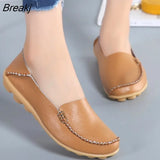 Sale Women Round Head Shoes Solid Color Sewing Women Summer Comfy Flat Sneakers Leisure Walking Femininas Footwear Plus