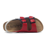 Fashion Double Buckle Cork Sandals 2023 New Women Summer Beach Casual Outside Non-slip Sandalias