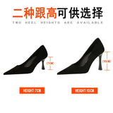 Breakj Fashion Simple Show Thin High Heels Wine Glass With High Heel Shallow Pointed Suede Women's Singles