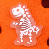 Luminous Shoe Charms Fluorescent White Dinosaur Skeleton PVC Shoe Buckle Decoration Fit Croc Jibz Party Kids Gifts
