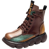 Breakj Red Ugly Ugly Boots 2023 Autumn New Fashion Round Head Trend Cool Thick Background Hit The Color Martin Boots