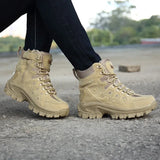 Men's Military Boot Combat Winter Fashion Ankle Boot for Men Tactical Army Boot Outdoor Work Safety Shoes Men's Motocycle