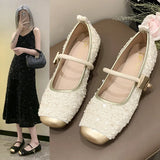 Breakj And Summer New Small Fragrant Ballet Shallow Mouth Single Shoes French Round Head Flat Shoes Mary Precious