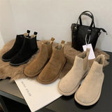 Breakj Boots Plus Velvet Warm Women's Boots Autumn And Winter New Thick Cotton Shoes Martin Boots Fashion Short Boots Cotton