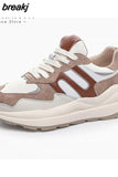 Size 35-40 Women Sneakers Ins Fashion Platform High Heels Shoes Woman Real Leather 2023 Spring Casual Lady