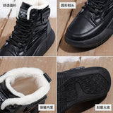 Breakj Women's Big Cotton Shoes 2024 Winter New Add Velvet Versatile Female Student Tide Warm Platform Casual Ug Boots