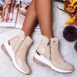 Winter Snow Boots Women Winter Shoes Zip Warm Plush for Cold Winter Fashion Women's Boots Sweet Ladies Brand Ankle