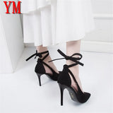 SEXY New Red Black Gladiator Sandals Women's Shoes 100mm Super High Heels Summer Women Sandals Sexy Shoes Casual Ankle Strap