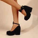 New Platform Pumps Woman Mary Janes Shoes 2023 Spring High Platform Sweet Comfy Office Lady Woman Pumps Shoes Big Size