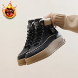 Breakj Bottom Cotton Shoes Female Students Winter Add Velvet Add Thick 2024 New Casual High Help Casual Shoe Board Shoes Female