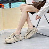 Breakj Shoes Female Spring 2024 New Korean Version Of Joker Student Platform Shoes Female Casual Shoes Breathable Women's Shoes