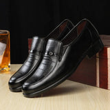 Brand Men Leather Formal Business Shoes Male Office Work Flat Shoes Oxford Breathable Party Wedding Anniversary