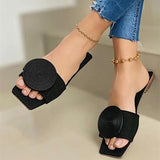 Summer Ladies Shoes Flat Fashion Casual Sandals for Female slippers Flats Solid Color Fashion Outside Beach Ladies
