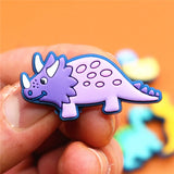 Sale 1pcs Shoe Charms Novel Dinosaur Shoe Accessories Cute Garden Shoe Decoration for croc jibz Buckle Kid's X-mas