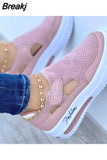 Women Casual Sports Shoes Vulcanized Leisure Sneakers Breathable Mesh Platform Shoes Designer Comfortable Ladies