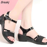 Wedges Sandals For Women Sandals 4.5cm Heels golden Platform Women's Sandals Summer Shoes Chaussures Femme Sandals Size