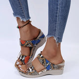 Summer Women's Sandals Fashion Serpentine Platform Fish Mouth Open Toe Slipper for Woman Outdoor Wedges Comfortable