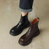 Breakj Bottom Martin Boots Women's Loose Cake Thin Boots 2024 New Fashion Autumn And Winter Waterproof Platform Thick Heel And Velvet Short