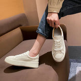 2023 New Arrived Fashion Real Leather Platform Shoes For Women Flats Shoes Cross Strap Sneakers Footwear Heel