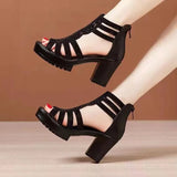 Breakj Fashion Sandals Women 2025 Summer New Fish Mouth Toe Roman Sandals With Breathable Mother
