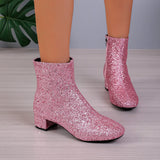 Breakj 2025 Spring New Exterior With Selbine Coarse And Soft Bottom Zippered Women's Boots Martin