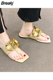 Shoes on Sale 2023 High Quality Fashion Women's Slippers Open Toe Outdoors Flat Sandals Casual Flip-flops Zapatos