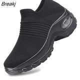 2020 Summer Women Sneakers Fashion Breathable Mesh Casual Shoes Platform Sneakers For Women Black Sock