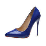 Size 34-44 HOT Women Shoes Pointed Toe Pumps Patent Leather Dress High Heels Boat Shoes Wedding Shoes Zapatos