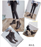 Women Boots Classic Genuine Leather Shoes Women Autumn Winter Boots Leather Punk Ankle Botas Mujer Fur Winter Chaussures