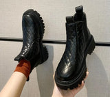 Women's 2021 Winter Fashion Plus Velvet Platform Martin Boots Casual Snow Boots Non Slip Chelsea Boots Botines