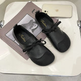 Vintage Literary Marichen 2024 Spring Doudou Shoes for Women Non-slip All Flat Flat Casual Small White