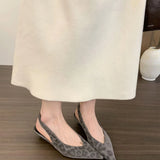 Temperament Slope Heel Head Back Emptiness Muller Shoes Bag Head Sandals Women 2025 Summer Gentle Fairy Evening